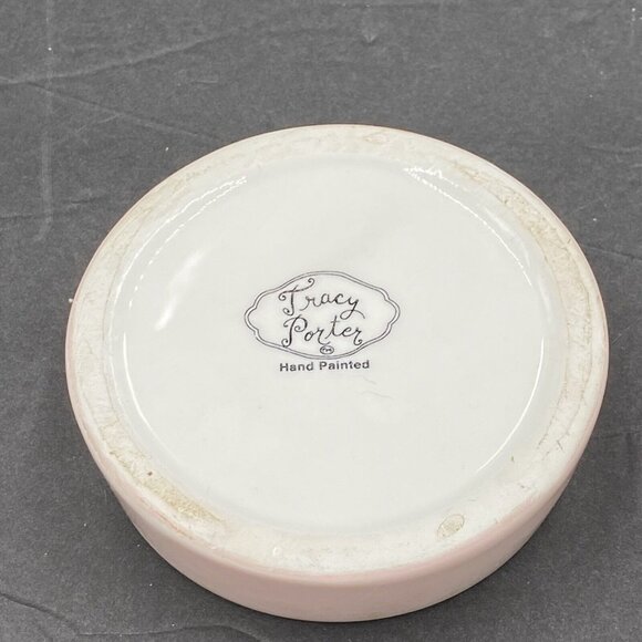Vtg Tracy Porter Trinket Box Lid Embrace the Sweetness Life Pink Floral Round - Picture 6 of 13